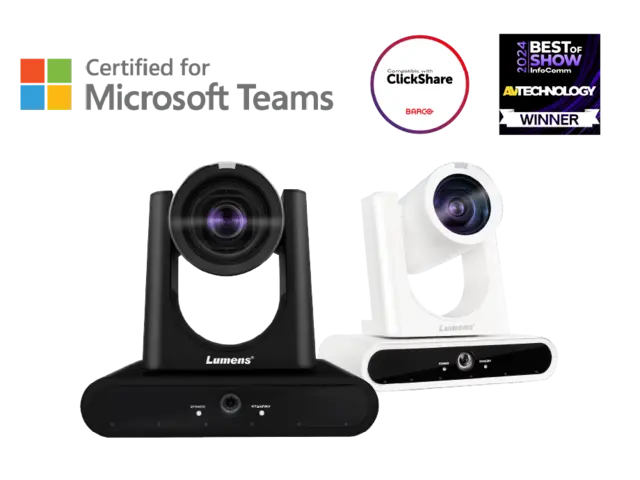 Lumens PTZ VC-TR60A Dual lens TEAMS Autotracking 4K 12xOpt. zoom 81° Fov. 