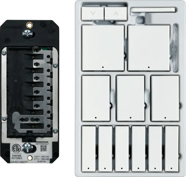Control4 C4-KC240C, configurable keypad Programmerbar veggbryter led baklys 