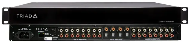 Triad lydmatrise 8:8 EQ stereo EQ 8:8 med 4 progammerbare digital inn 