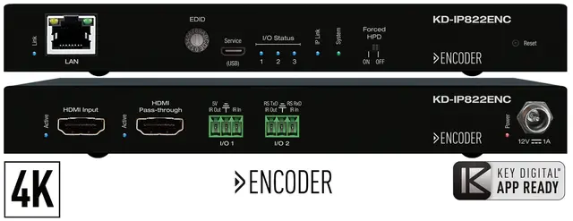Key Digital KD-IP822ENC, 4K AVoIP 4K Enterprise AV over IP Encoder 