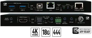 Key Digital KD-X100MRx 4K/18G HDBaseT Rx HDMI over CAT 4K/100m 1080/150m