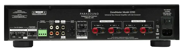 Parasound ZoneMaster 2350 Amp 2 kanals effektforsterker 2x600W sub out 