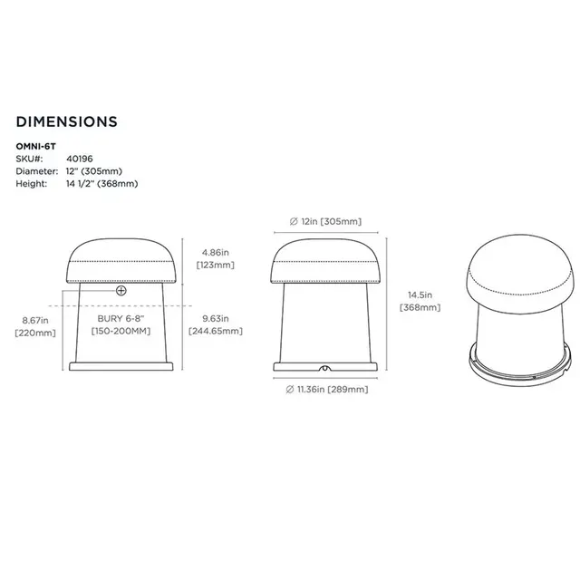 Sonance OMNI-6T utendørs høyttaler Perfekt i åpne landskap og bed, stk. 