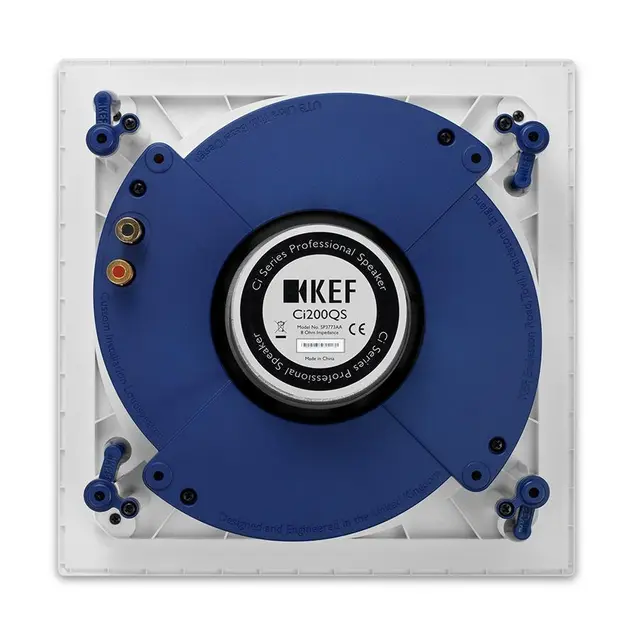 KEF 8" Uni-Q QS  innfellingshøyttaler Firkantet magnetgrill og ultratynn ramme 