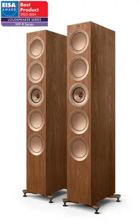 KEF R11 Meta - Valnøtt, pris par 3-veis gulvstående flaggskiphøyttaler
