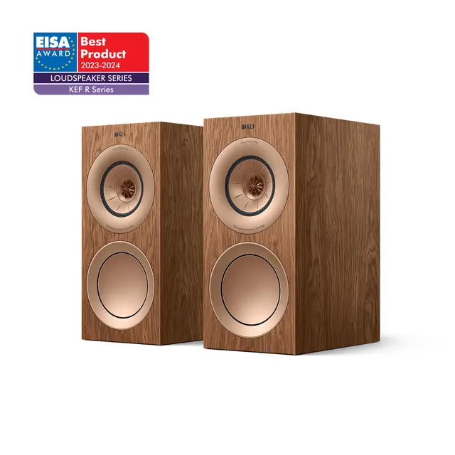KEF R3 Meta - Valnøtt "Best-i-klassen" stativhøyttaler 