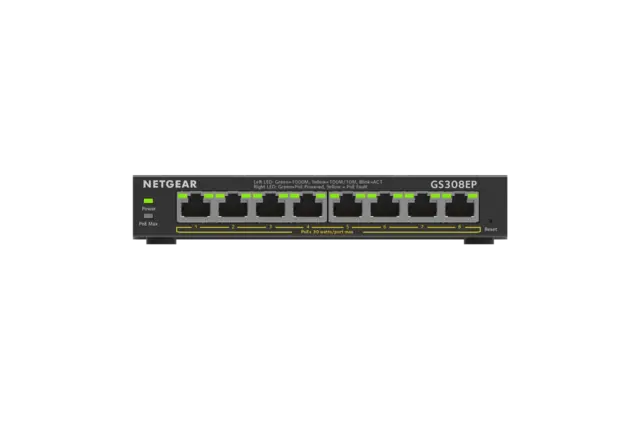 Netgear Ethernet Plus 8 porter 8x Port | 1Gbit/s | 62W PoE | Managed 