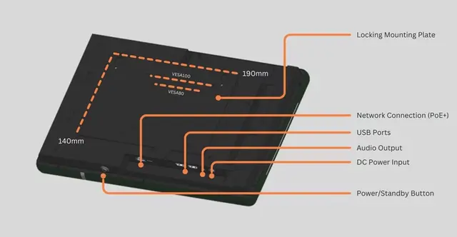 AVoIP NV 13" Betjeningspanle - Touch 13-Inch PoE+/Wifi NetvioGo Touch Screen 