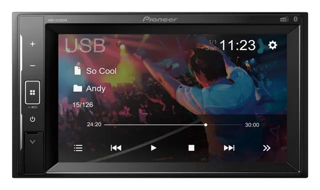 PIONEER DMH-A240DAB 2 DIN resistiv touch DAB BT USB 