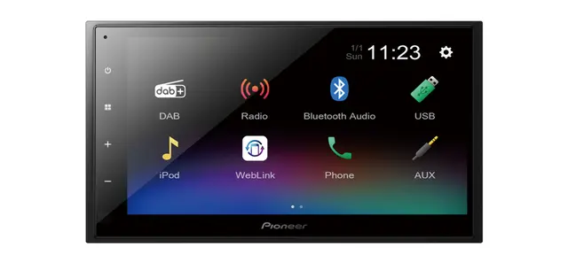 PIONEER DMH-A340DAB 2 DIN kapasitiv touch DAB BT USB 