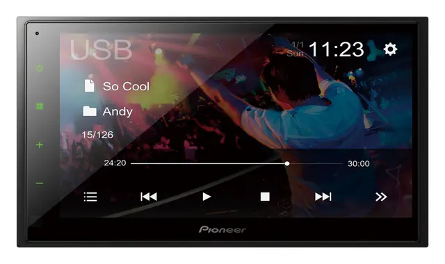 PIONEER DMH-A340DAB 2 DIN kapasitiv touch DAB BT USB 