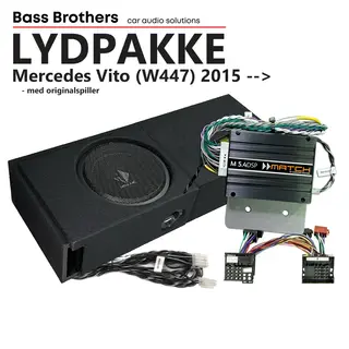 PnP Lydoppgradering Mercedes Vito Passer Vito 2015 - 2024 med org. spiller