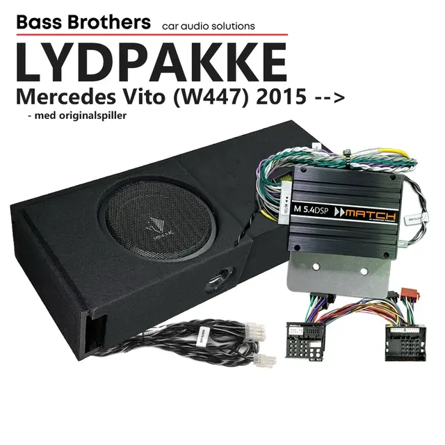 PnP Lydoppgradering Mercedes Vito Passer Vito 2015 - 2024 med org. spiller 