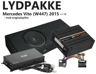 PnP Lydoppgradering Mercedes Vito Stage2 Passer Vito 2015 - 2024 med org. spiller