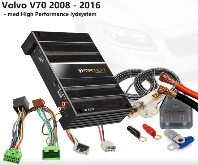 PnP Lydoppgradering Volvo V70 2008-2016 Forsterkeroppgradering  med org. spiller 