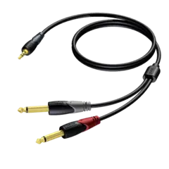 Procab CLA713 3,5 mm - 2 x Jack Mono 1,5 HQ 3,5mm minjack stereo - 2 x Jack, 1,5m