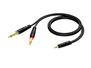 Procab CLA713 3,5 mm - 2 x Jack Mono 3.0 HQ 3,5mm minjack stereo - 2 x Jack, 3m