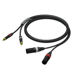 Procab CLA705 2 x XLR - 2 x RCA F/M 3 m HQ 2 x XLR hun til 2 x RCA han, 3 meter