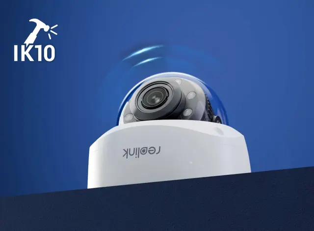 Reolink vandalsikkert 4K PoE dome kamera Dome PoE kamera 5Xoptisk zoom AI Spotlys 