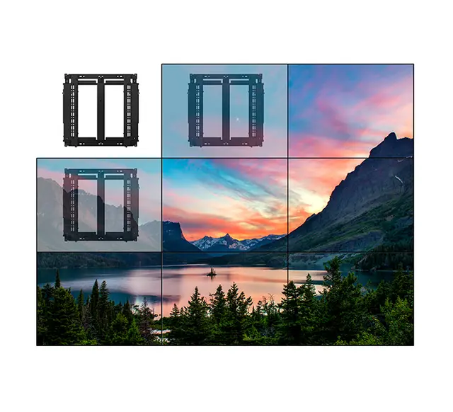B-TECH BT8312 videoveggfeste SLIM 42-75" Pop-Out Videowall Mount 8 veis justering 