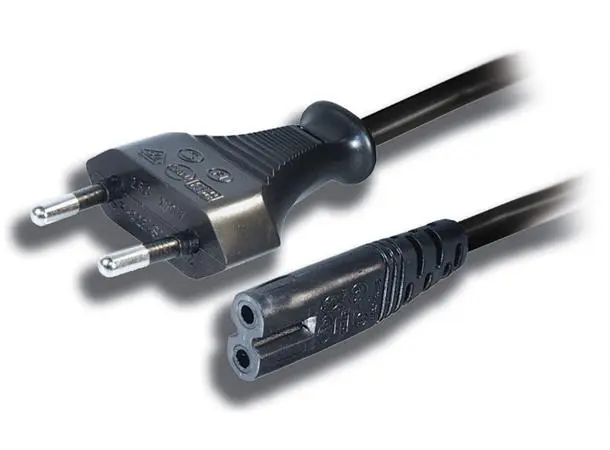Strømkabel C7 EURO2p - 5,0 m Sort 2-pol EURO-C7 