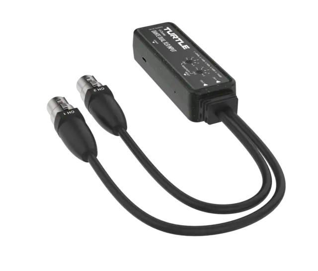 Turtle AV Dante Dual XLR Input Adapter 2 x XLR Hun - Dante Input 