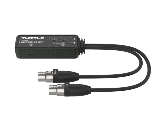 Turtle AV Dante Dual XLR Input Adapter 2 x XLR Hun - Dante Input 