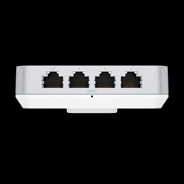 Ubiquiti UniF Wifi 6 In-wall AP switch 1xRJ45 PoE in 4xRJ45 ut (1 PoE ut) 