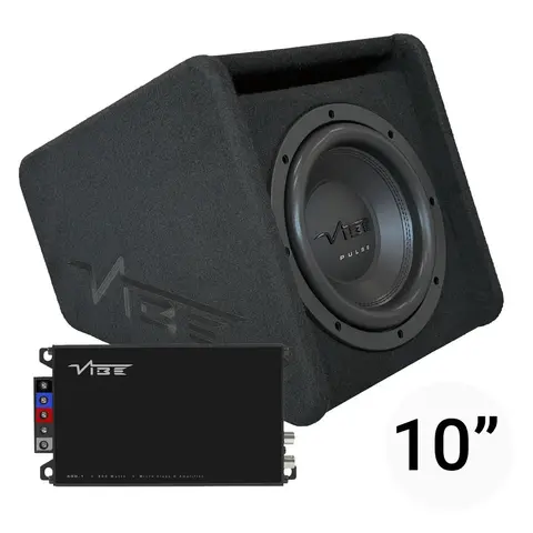 VIBE PULSEMIT 10" basspakke 1x 10" i kasse, 400W RMS forsterker