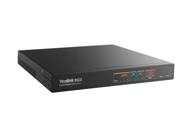 Yealink AV AP08 Digital Signal Processor 16x16 Dante audio channels 