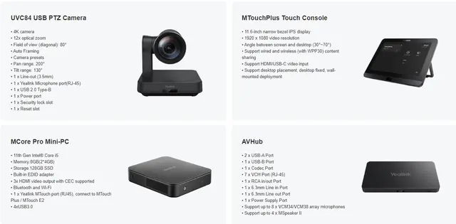 Yealink MVC S98-C5U-004 Grunnpakke Teams System for X-Large rooms BaseKit 