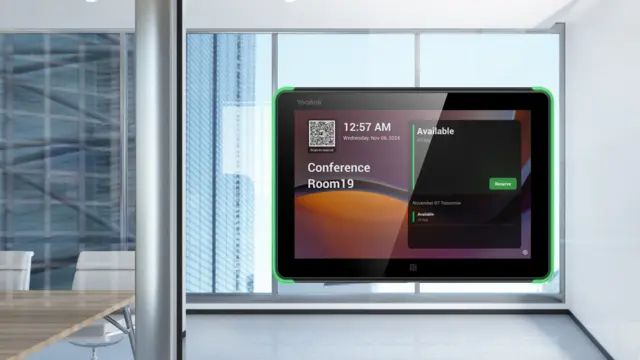 Yealink RoomPanel E2 8" Microsoft Teams Møterom bookingpanel Android 13 