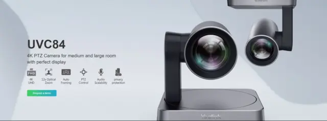Yealink UVC84 Video Conferencing Camera 4K USB PTZ Camera 